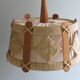 Suspension vintage en jute, teck et corde, 1960