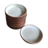 Series of 8 stoneware dessert plates