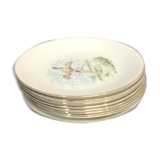9 plates primefleur gien