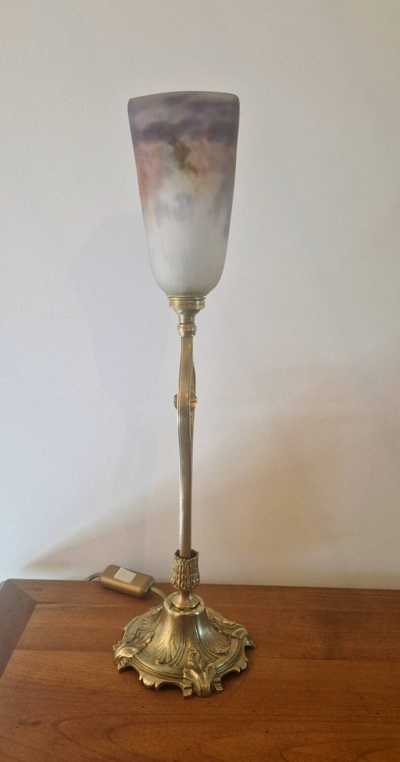 Art Nouveau style lamp by Müller Frères