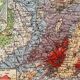 Old map of North and East of the France from 1945