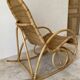 Natural rattan rocking chair.
