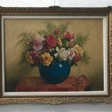 Bouquet of flowers signed L.Noireaut