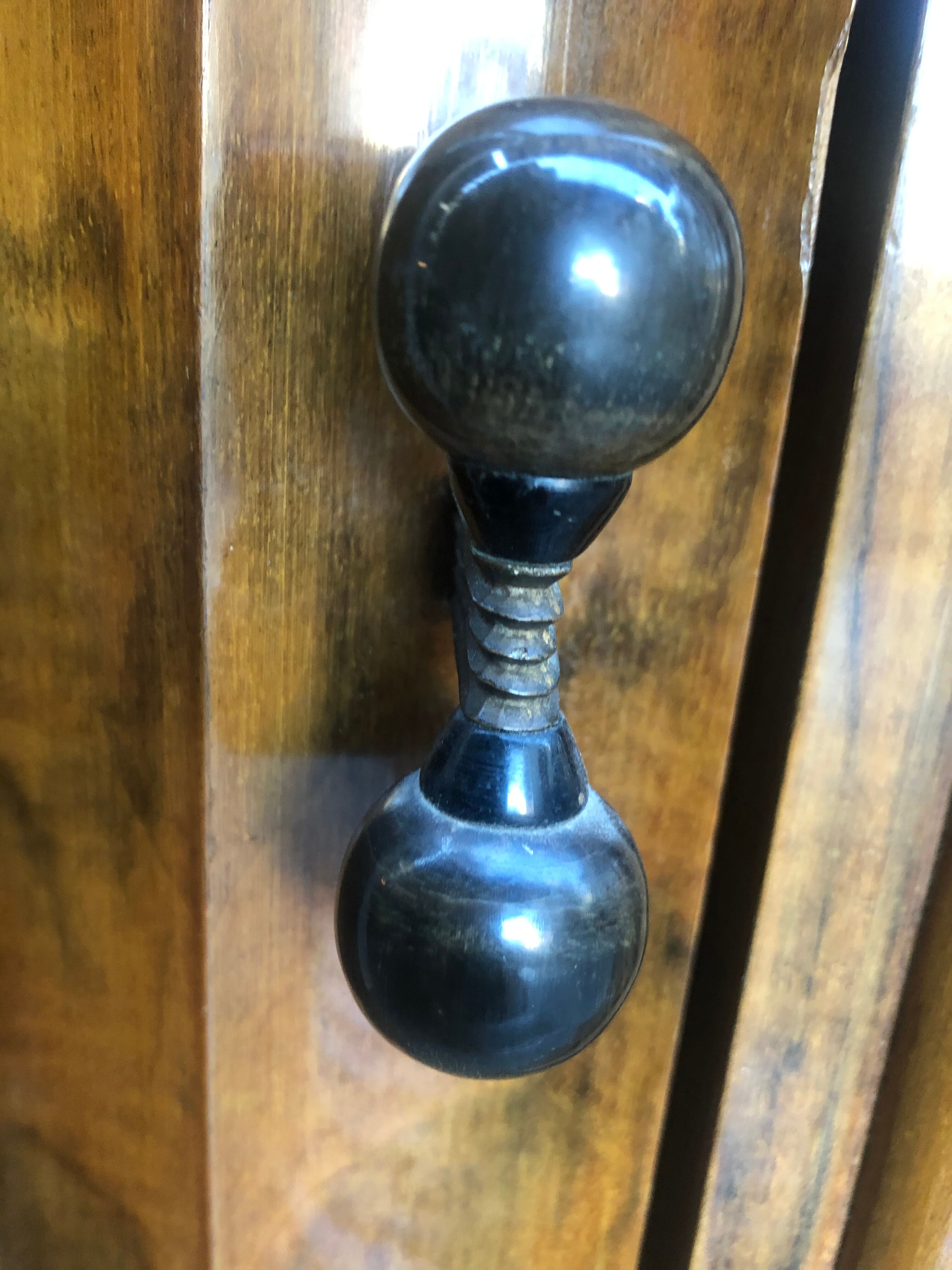 Pair of bedsides in walnut veneer 1940s
