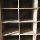 Antique Parisian wardrobe with interior compartments.