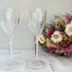 3 vintage chiseled crystal glasses