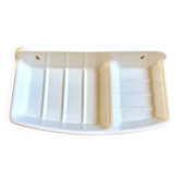 White earthenware wall-mounted soap dish no. 1