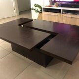 Table basse designer Paul Michel bois noyer