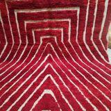 Off-white Moroccan rug with geometric patterns, 200cm x 300cm