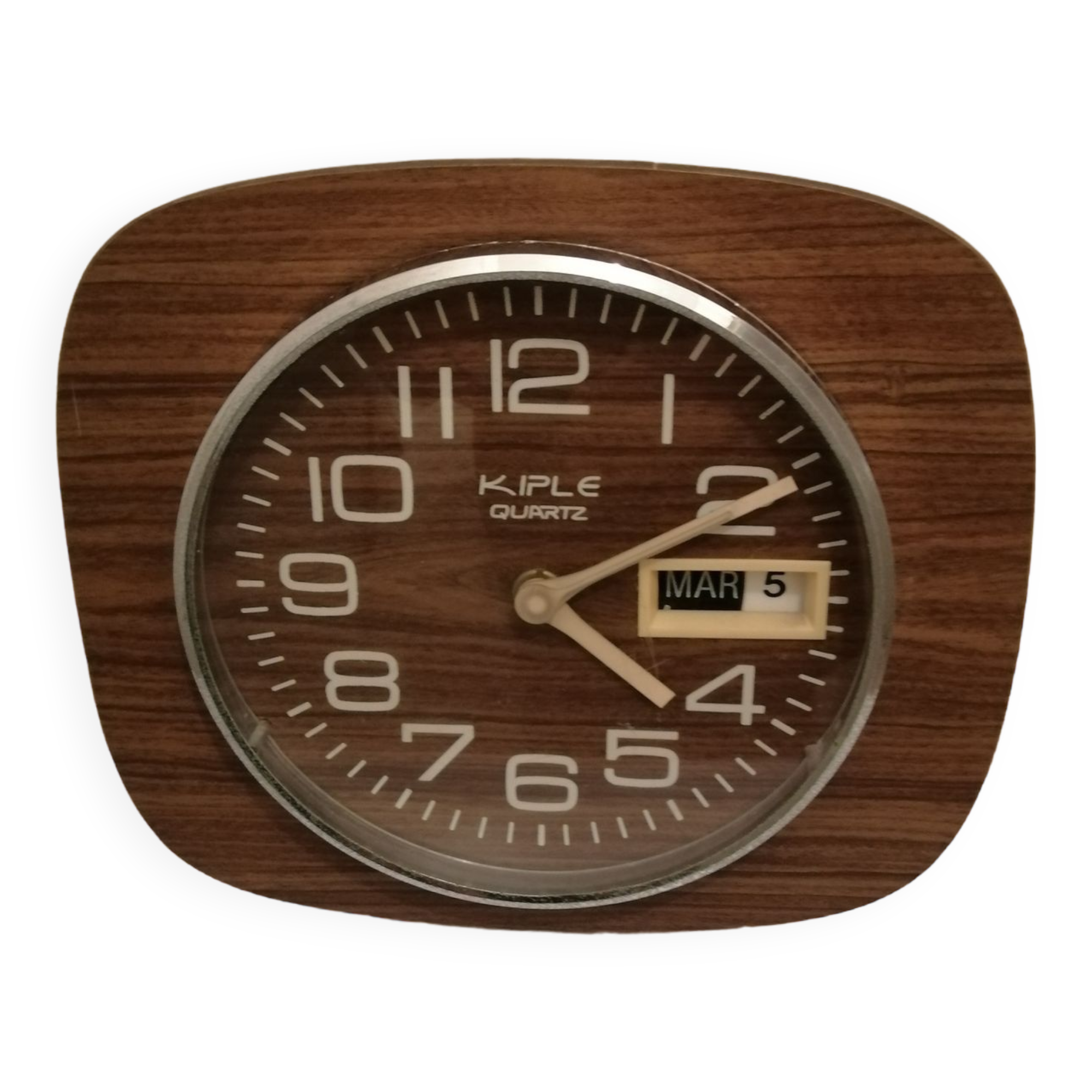 Wall clock year 1960/70 in formica
