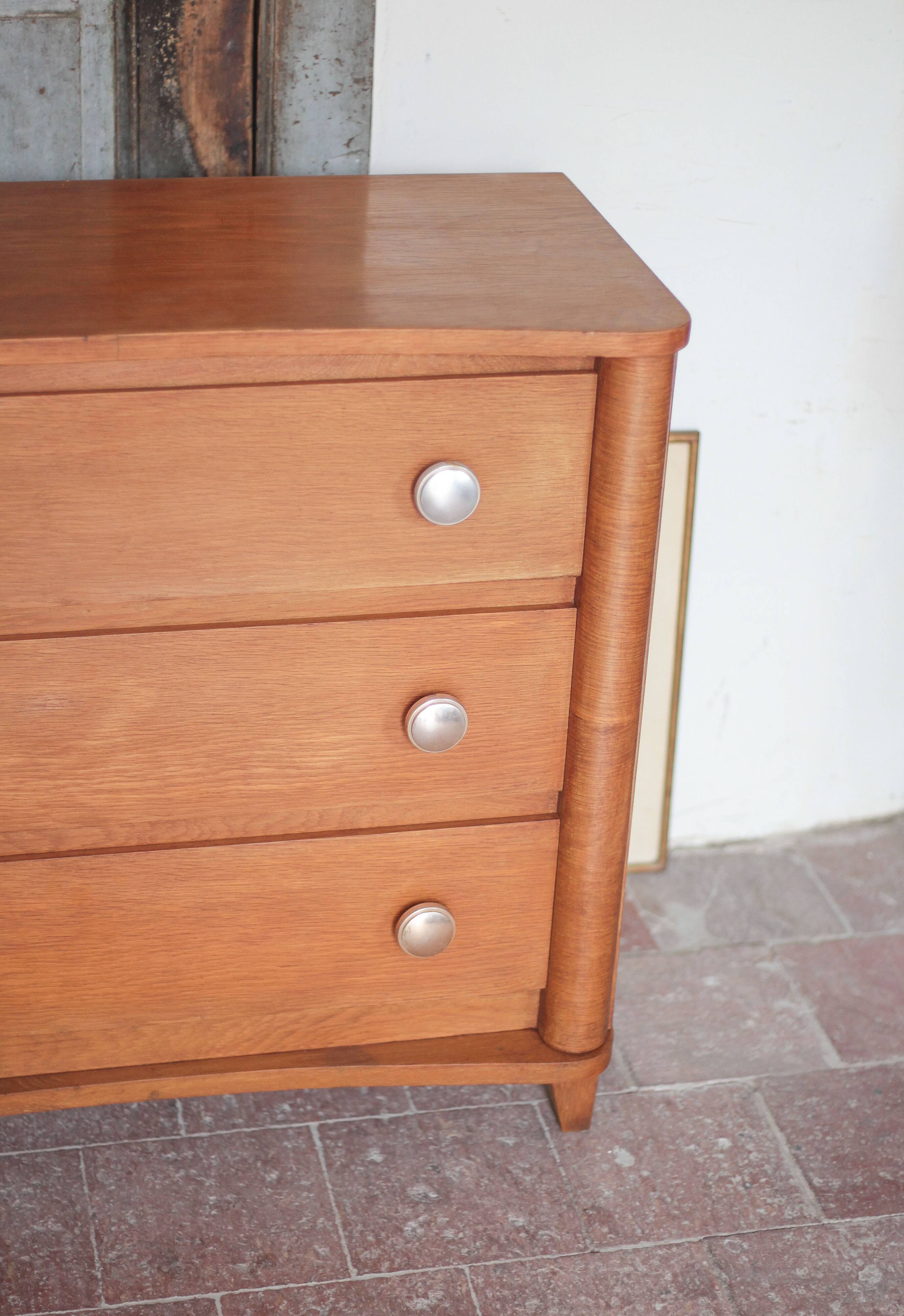 Wooden commode with 3 drawers, storage unit, antique, Art Deco