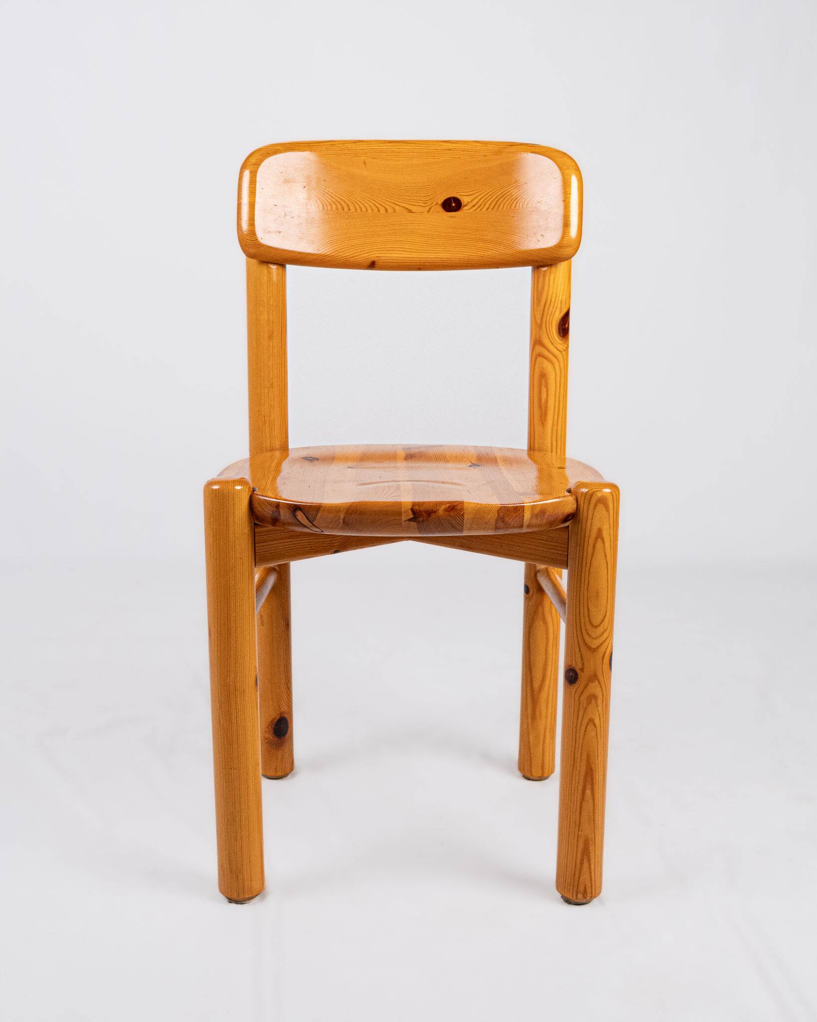 Set of 4 pine chairs by Rainer Daumiller, Denmark, 1970s