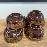 Set of 6 glazed earthenware bowls
