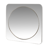 Miroir mural carré effet bulle – argenté, style rétro