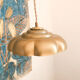 Suspension abat jour vintage doré