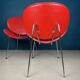 Set of red lounge chairs, Italy, 1990s