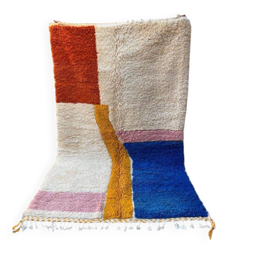 Handmade pure wool rug, size 100 x 200 cm