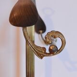 Retro night valet in brass and wood in Neoclassical style