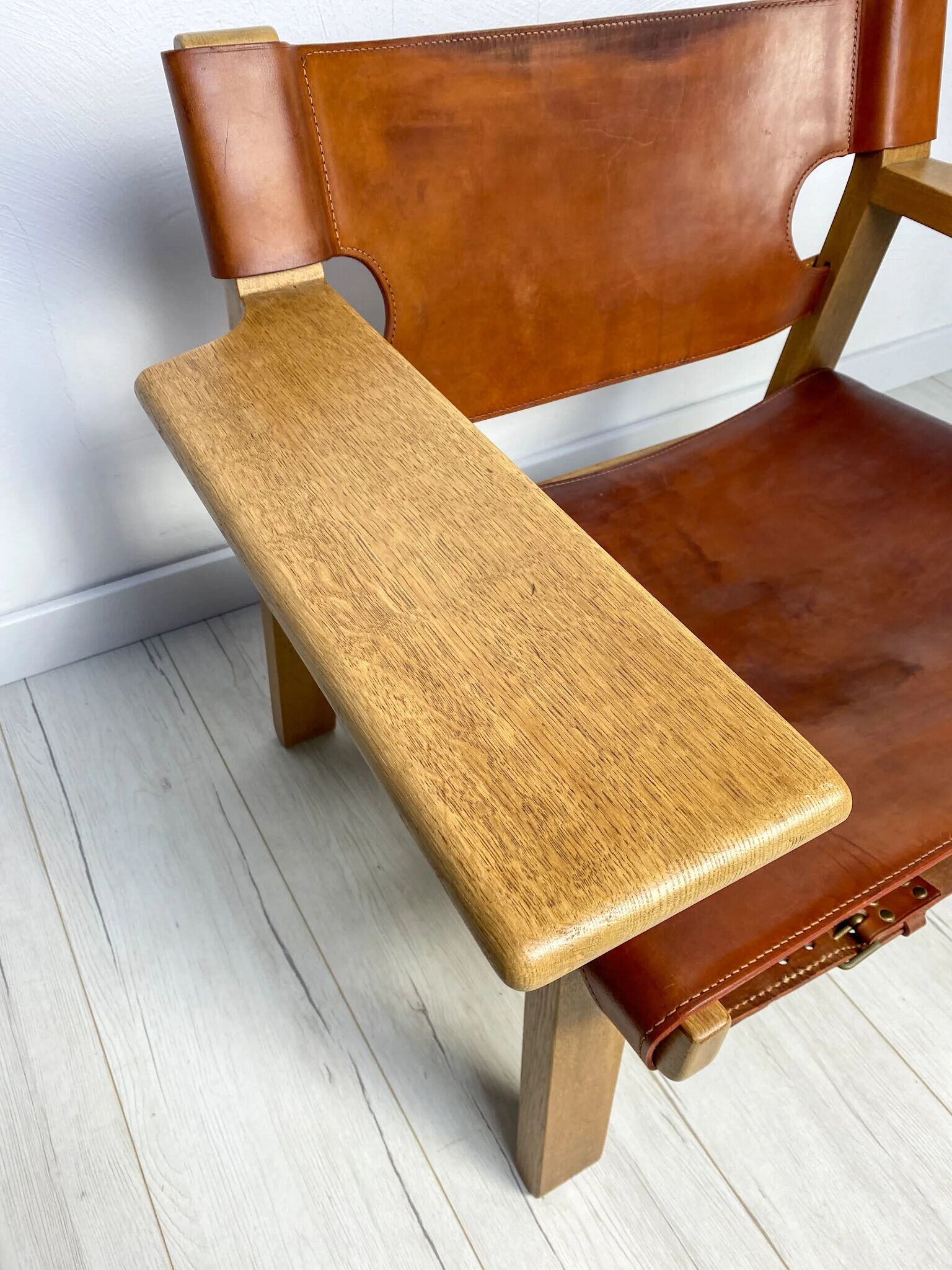 1950s Vintage Oak Spanish Chair by Børge Mogensen for Fredericia