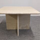 Coffee table or side table in travertine, Italy around 1970.