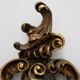 Grand miroir en bois doré de style rococo, Belgique, 20e siècle