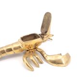 Brass lobster shaped ashtray, 1970s.