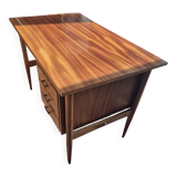 Vintage Scandinavian desk from the 1960s – Mahogany veneer – Dovetail joint