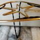 Vintage wrought iron tripod coffee table