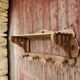 Porte-manteau mural ancien en bois