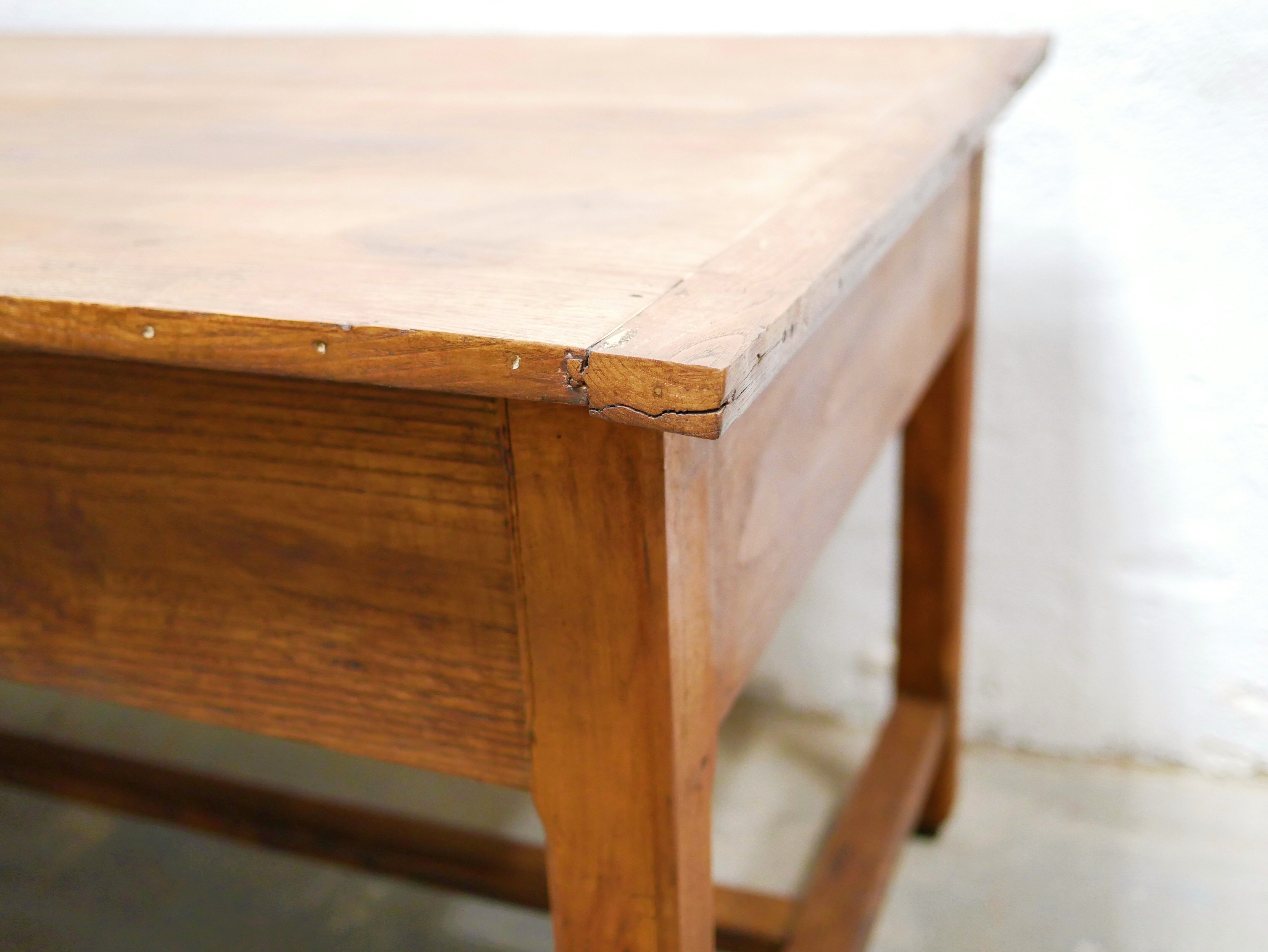 Vintage wooden farmhouse dining table
