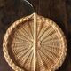 Round wicker and glass tray Anse Vannerie Vintage