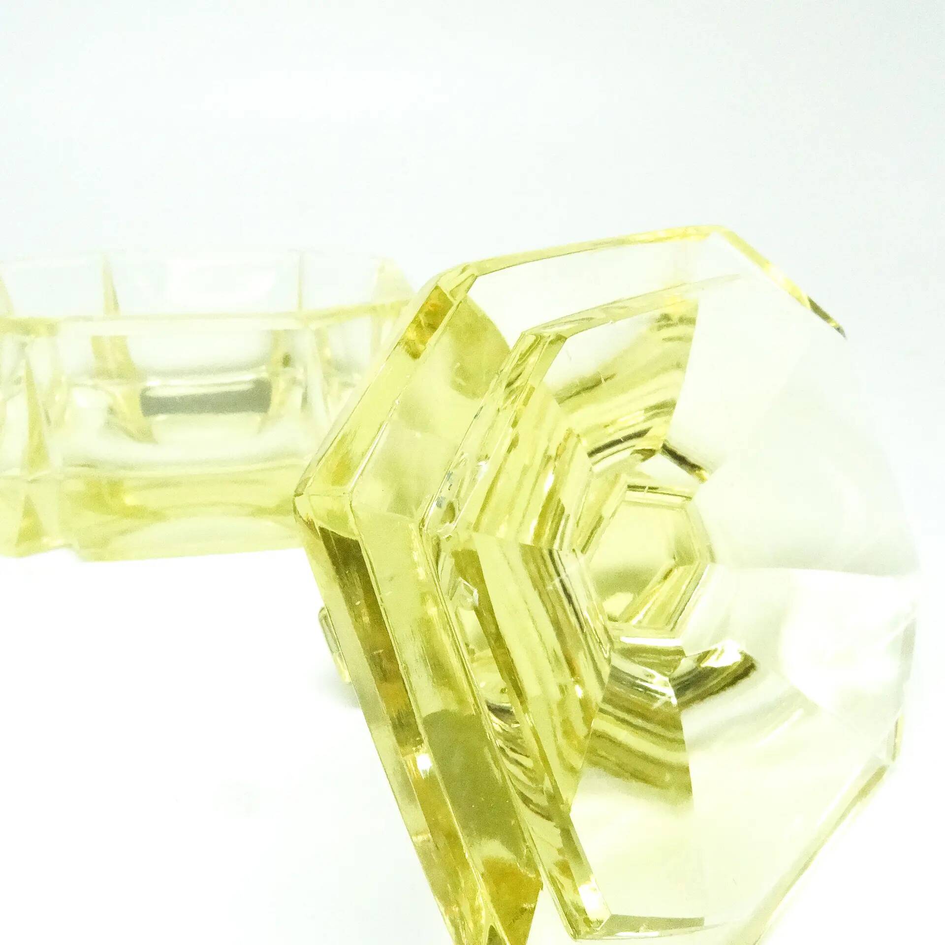 Art Deco bonbonniere, crystal, Moser, Czechoslovakia, 1930s
