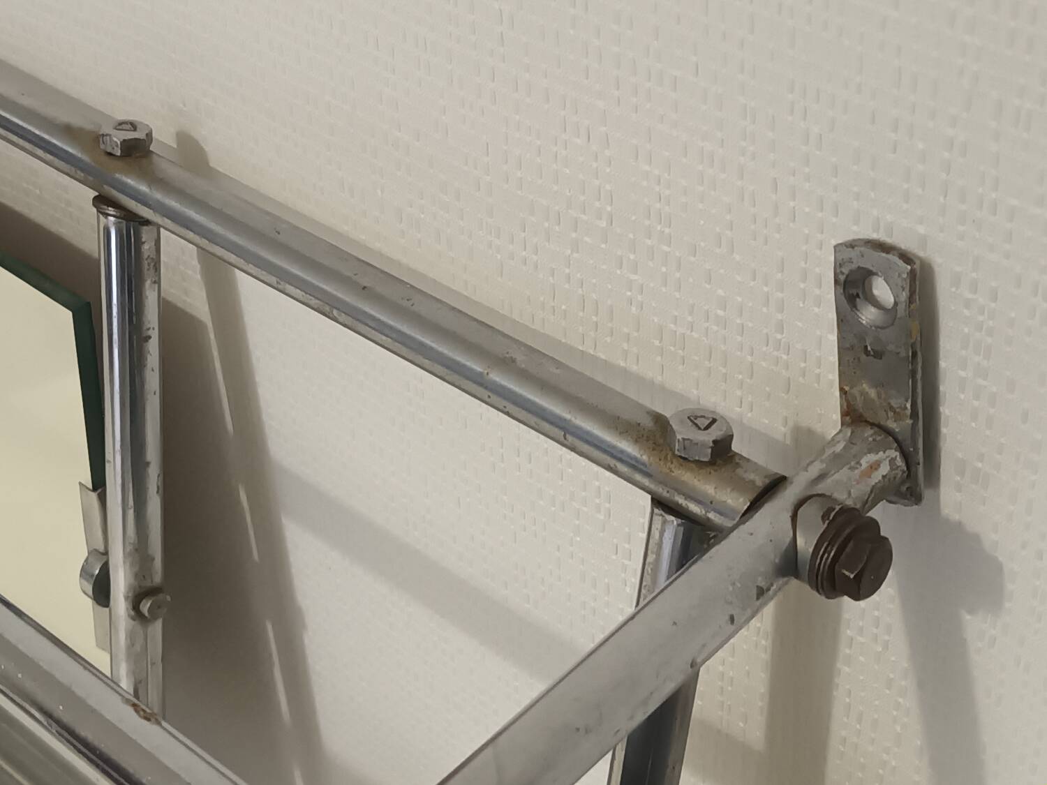 Vintage chrome wall coat rack