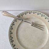 Large antique Christofle serving fork, 30 cm, silver-plated