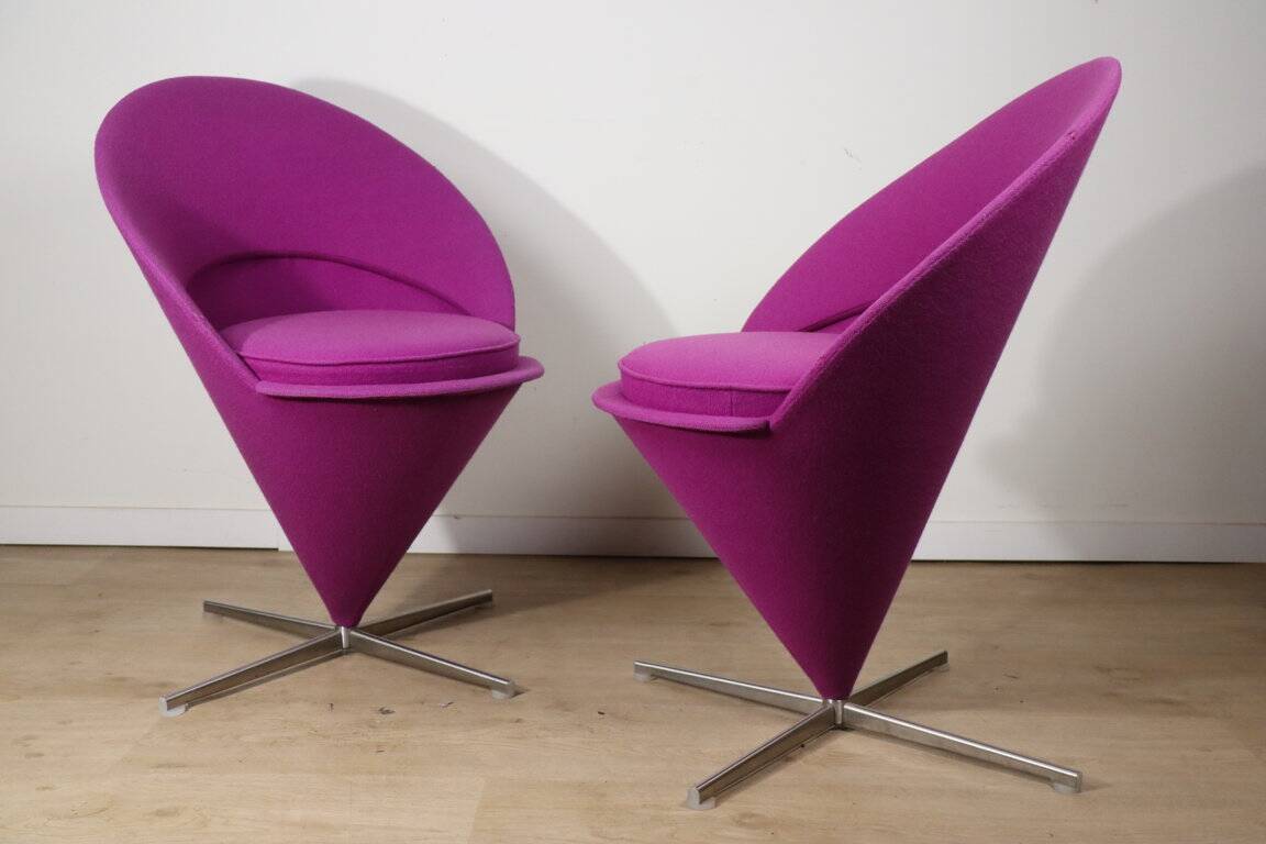 Pair of Verner Panton “Cone Chair” model chairs, Vitra edition