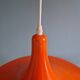 Large vintage orange plastic pendant light