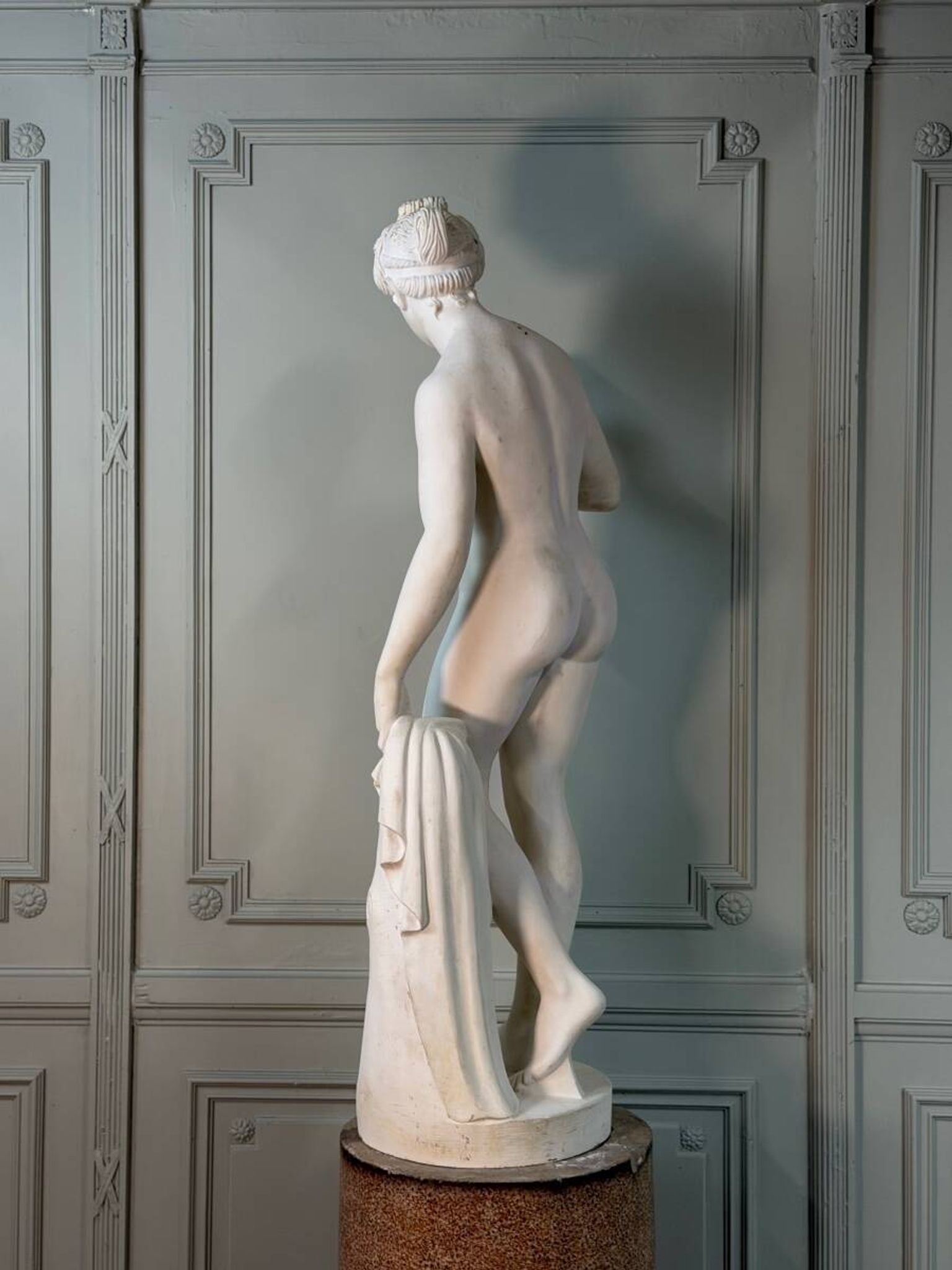 Venus with the Apple, based on the model by Bertel Thorvaldsen in reconstructed marble, 20th century.