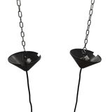 Vintage West Germany Ceramic Pendant Lamps, 1970s.