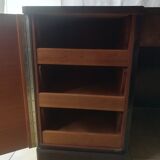 Art deco desk in rosewood and magnifying glass