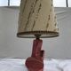 Former art deco ceramics rose lamp - golden - vintage beige daydal