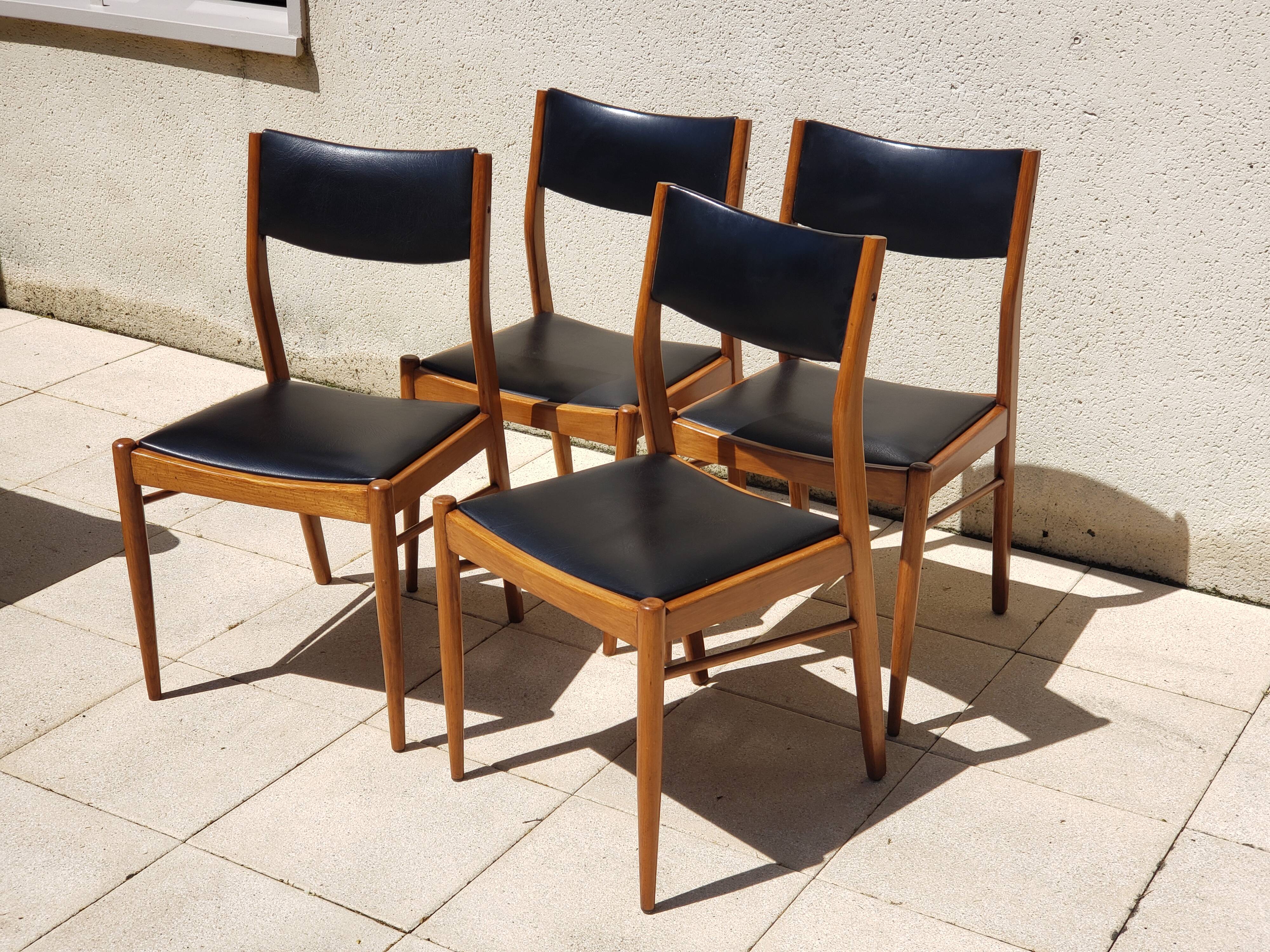 4 vintage chairs from the 50s/60s