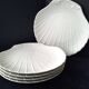 5 scallop shell-shaped plates in Limoges porcelain