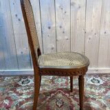 Série de 6 chaises cannées de style Louis XVI