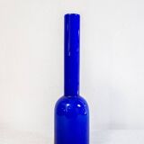 Vintage blue Murano glass vase by Vistosi, Italy, 1950s