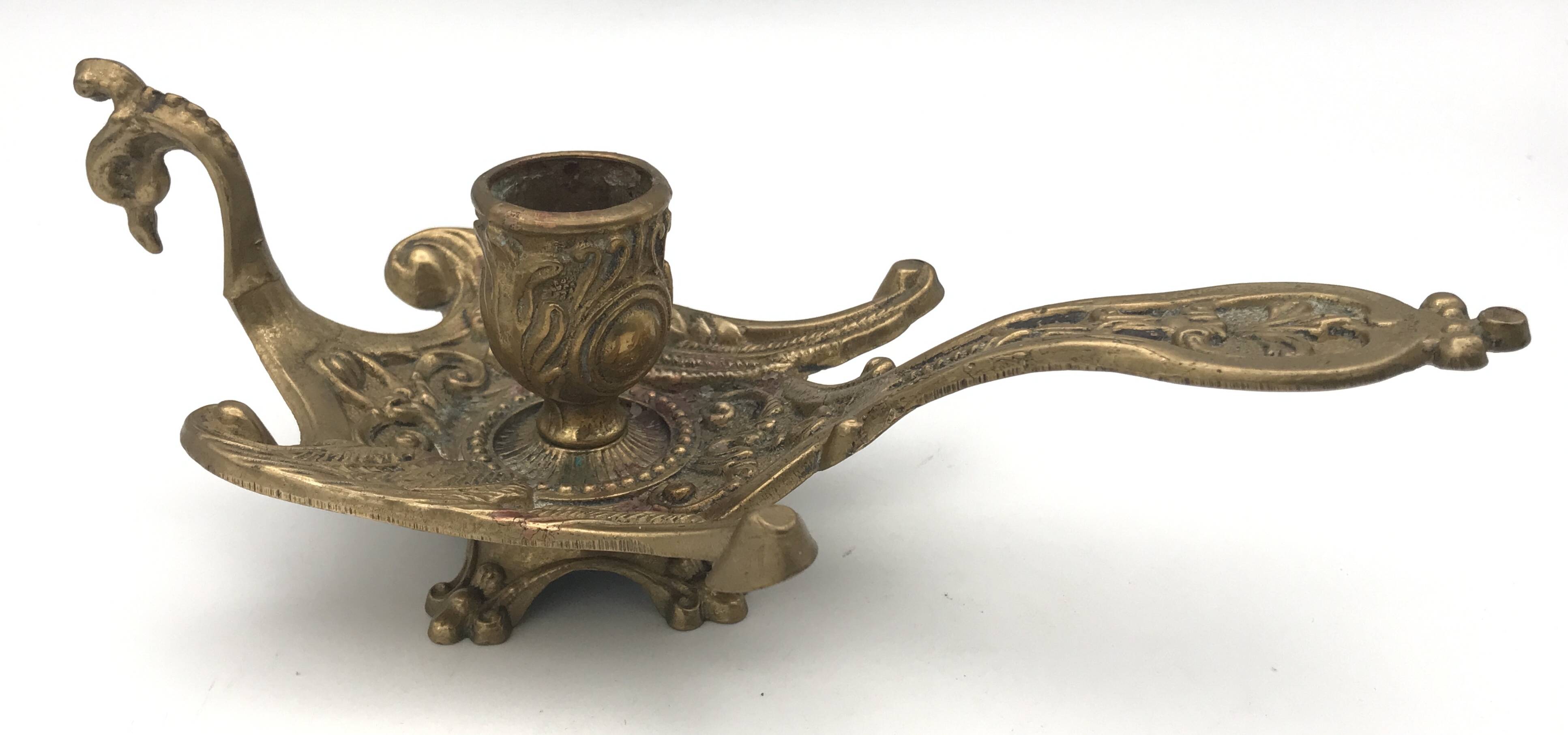 Solid Brass Hand Candle Holder