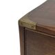 Vintage set of wooden bedside tables in military campaign style design