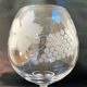 Large engraved grape crystal bowl St Hilaire