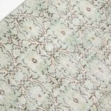 3x9 Shades Of Light Green & Black Vintage Runner Rug, 81x275Cm