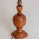 2 turned wooden lamp bases, 1940s-1960s