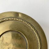 Duo of brass pockets or candle holders